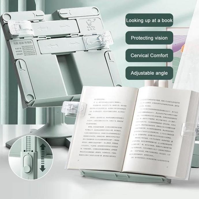 MONTMERY Sandaran Penyangga Buku Peyangga Buku Holder Fleksibel Dudukan Senderan Untuk Belajar Dan M