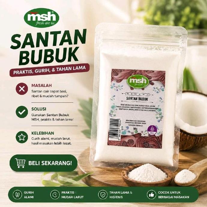 Santan Bubuk 50 gr , Santan Bubuk Murni , Santan Bubuk Premium