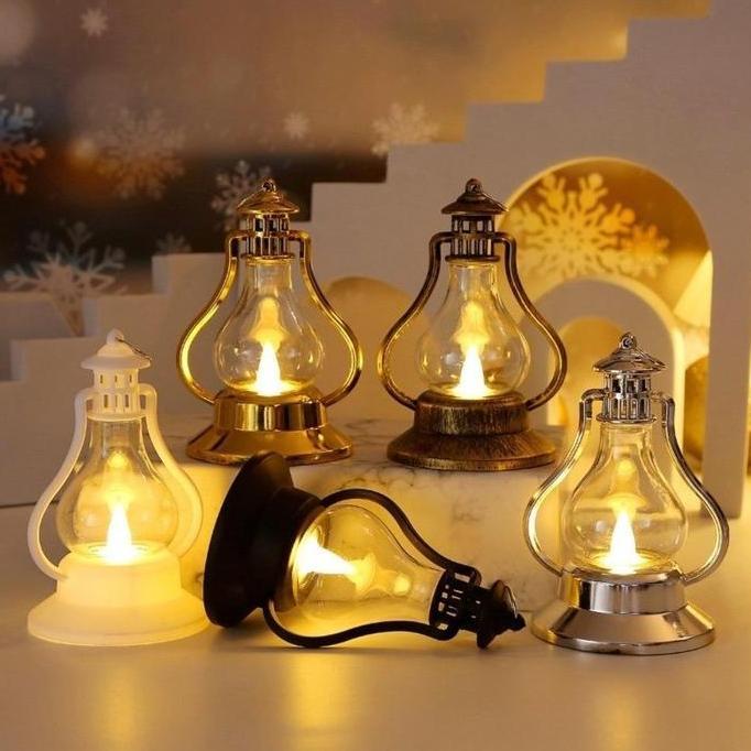 RELMARAMA Vinnatsu Lampu Lilin LED Lebaran Souvenir Lentera Ramadhan Lampu Lentera Ramadhan Antik De