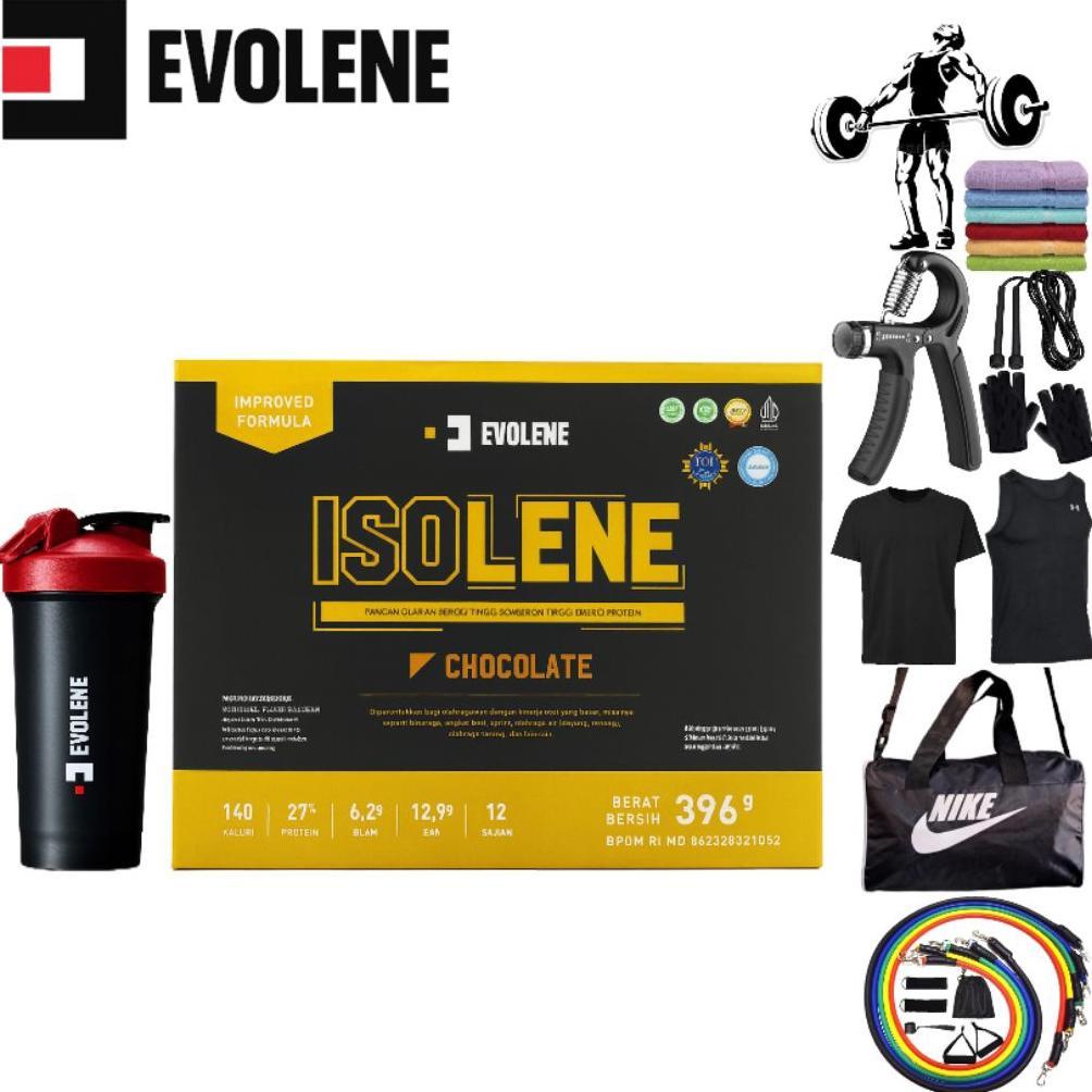 Isolene Whey Protein Isolate Evolene | 1 Box  Isi 12 Sachet Bpom & Halal | Susu Tinggi Protein Untuk