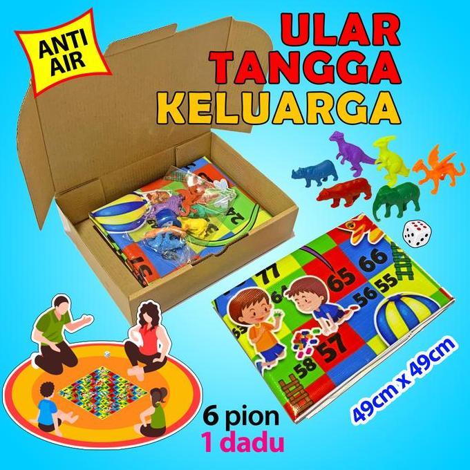 Promo Ular Tangga Besar 6 Pion Anti Air Kemasan Kardus - Board Game Cod
