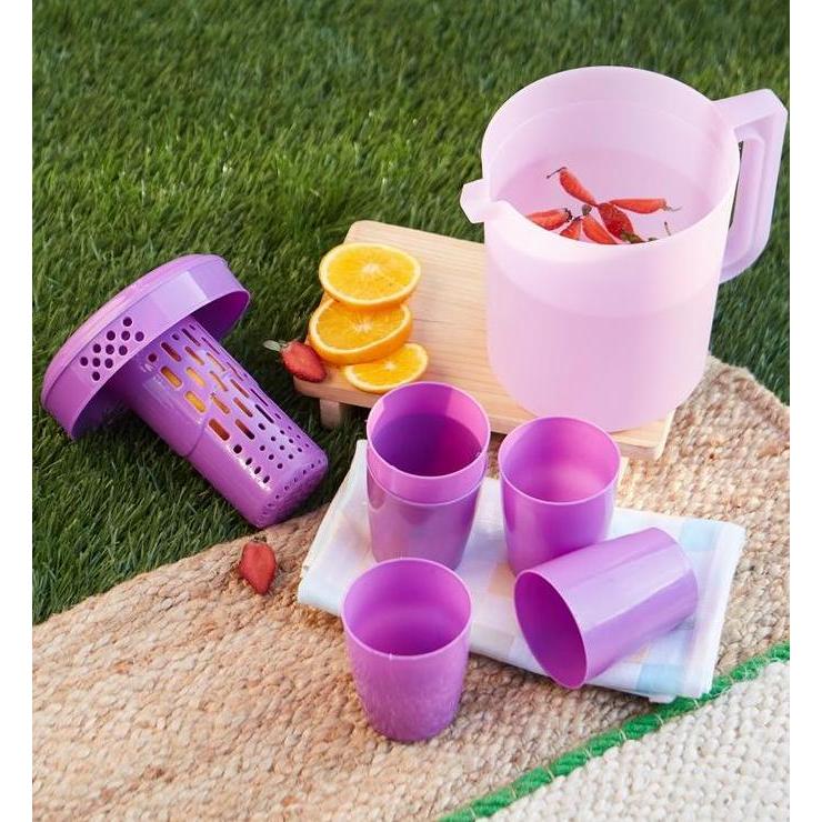 Annabelle Jug Infused Set Plus 5 Glass Purple