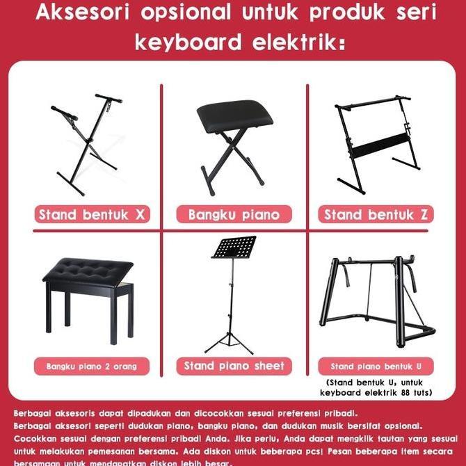 Piano Elektronik Multifungsi, Piano 61Key, Piano Elektronik Profesional Rumah Pintar Allshop