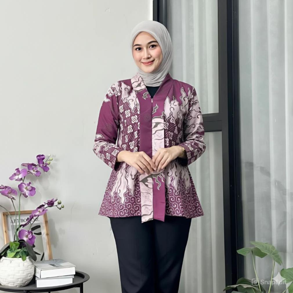 murah blouse atasan batik wanita blus batik blarak pancal