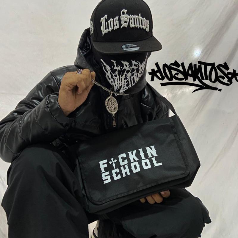 Lxntx Tas Selempang Pria Fvck School Free Sticker