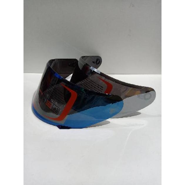 Flat visor NHK rx9 / kaca helm NHK flat RX 9 iridium silver iridium blue