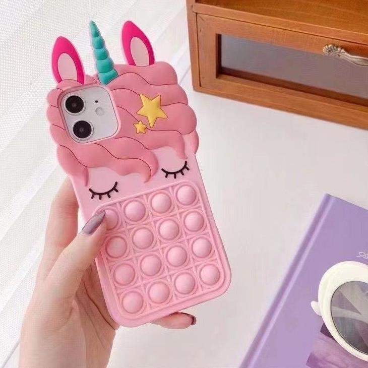 CASE POP IT PONYTAIL UNICORN IPHONE ALL TIPE