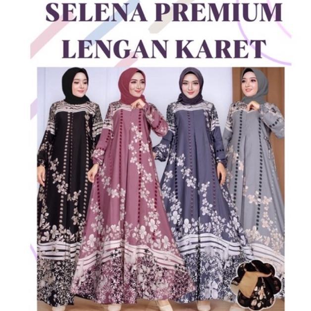 TERMURAH PAKET 100 RIBU ISI 3 GAMIS SELENA PREMIUM LENGAN KERUT