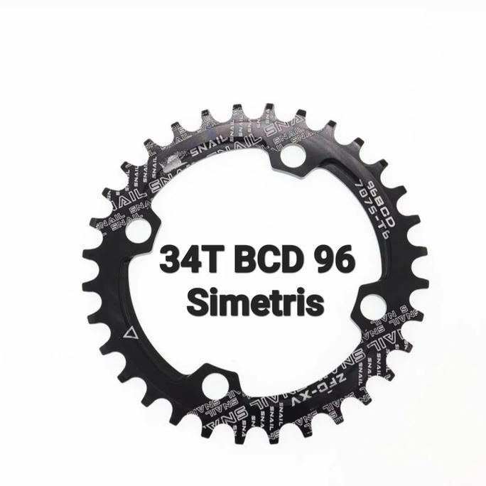 Snail Chainring 34T BCD 96 Simetris Chain ring Arm Crank BCD96 32T