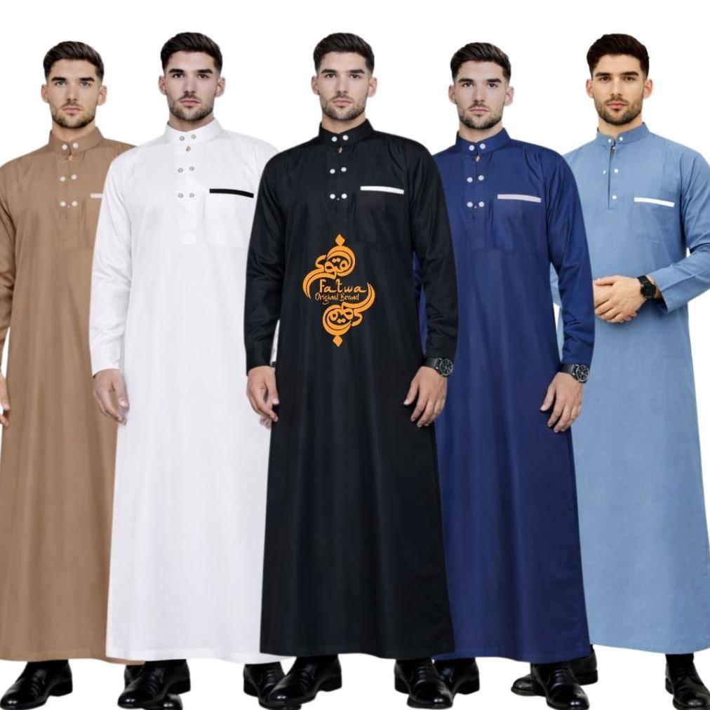 Diskon (Cod Jubah Sultan) Jubah Pria Remaja Dewasa Embos / Gamis Pria Embos / Gamis Alharbi Termurah