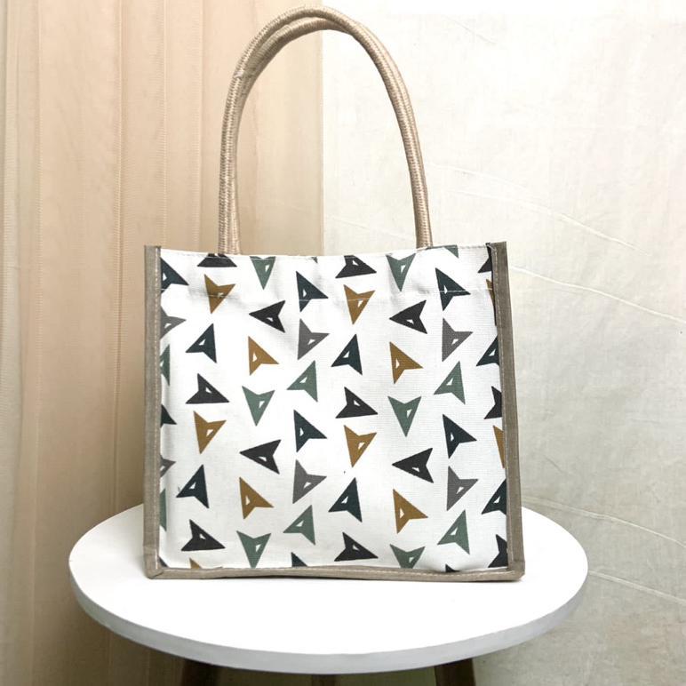 FAVORIT TAS JINJING KANVAS TALI SUMBU HANDBAG KANVAS MOTIF KECIL TAS TALI SUMBU MINI TAS MUKENA TAS 