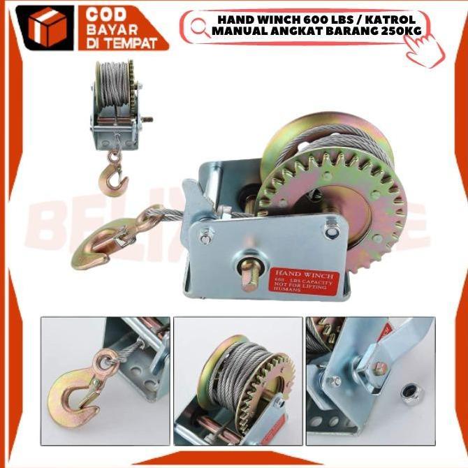 ((PROMO)) Alat Derek Tangan Mini Mesin Derek Manual Katrol Manual 600lbs / 250Kg
