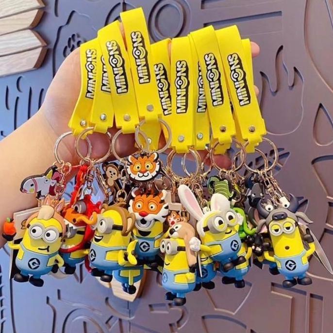 Gantungan Kunci Tas Shio Karakter Minions Keychain Minion Bob Stuart