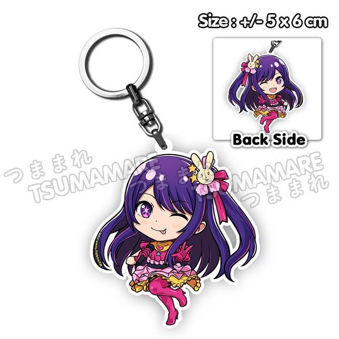 Gantungan Kunci Acrylic Anime Oshi no Ko Ai Hoshino