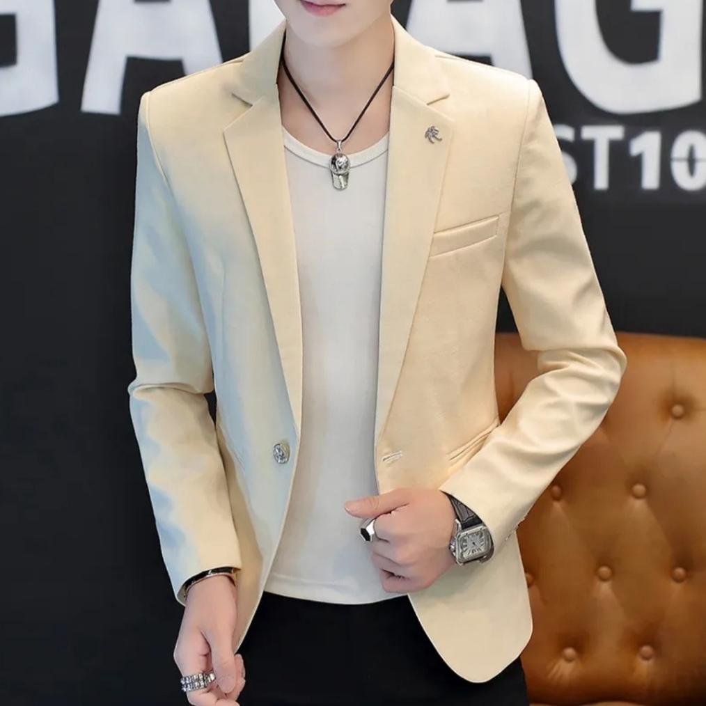BIG PROMO JAS BLAZER KOREA SIZE L XL XXL BAHAN KATUN DRILL SIZE ADA KANTONG JAS KANTOR BLAZER PRIA J