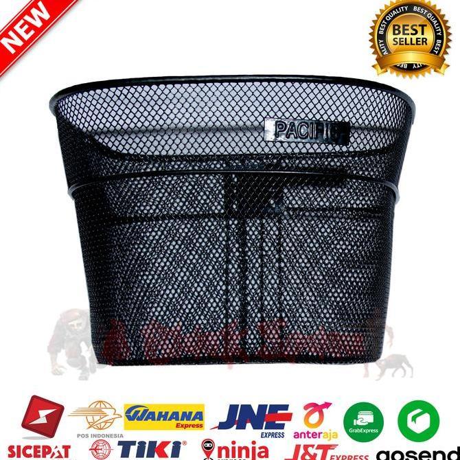 Keranjang Sepeda Kawat Hitam Merk Pacific Keranjang Sepeda MINI JENGKI