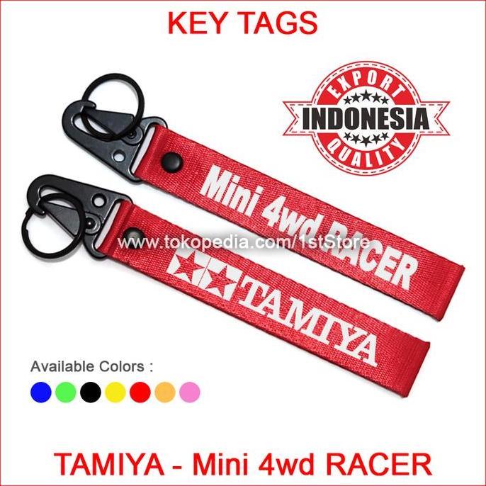 Gantungan Kunci Tamiya Keychain Strap Motor Tas Logo 4wd Mini Racer RC