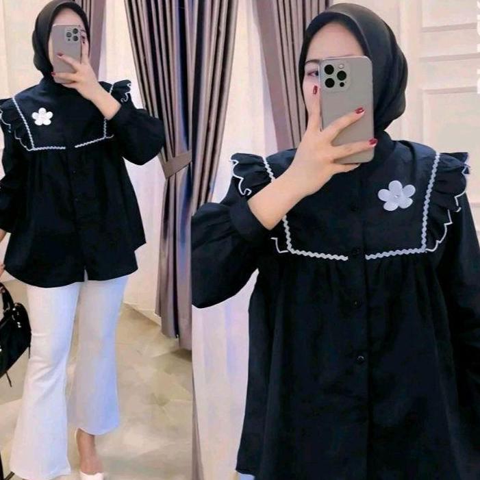 favorit blouse flower / atasan flower wanita / blouse wanita
