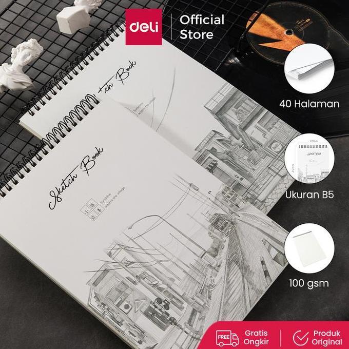 Deli Sketchbook Buku Gambar & Sketsa Size B5 Vertikal 40 halaman 73628