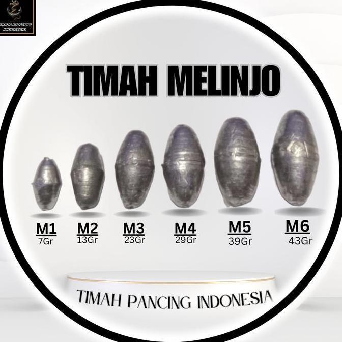 Timah melinjo / timah pancing lonjong / Timah Pemberat Pancing / Timah Pancing Termurah / Timah Laut