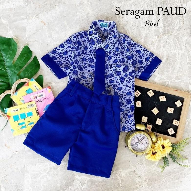 Tahan Lama  Seragam Sekolah Paud/Seragam Sekolah Tk Terbaru/Seragam Batik Paud Dan Tk Terbaru Seraga