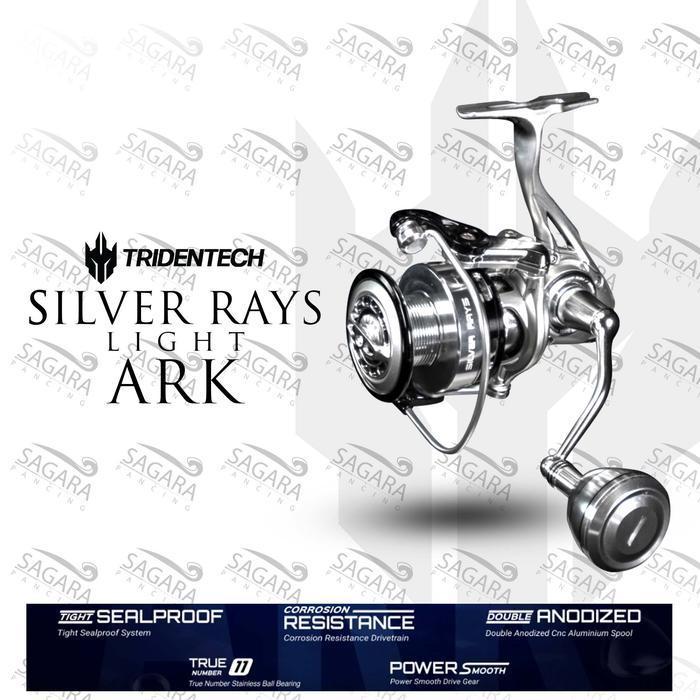 Reel Tridentech Silver Rays Light ARK Reel Pancing Spinning Power Handle - SRL1000