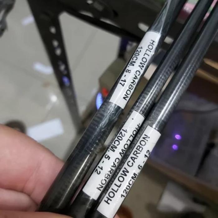 bahan carbon blank hollow 120 cm 6-14 lb new kilap