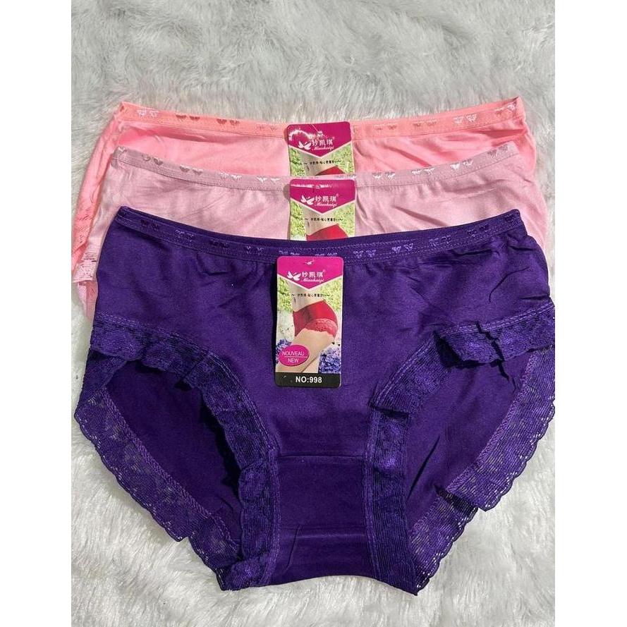 TERMURAH 3PPC,6PCS CELANA DALAM WANITA DEWASA KATUN TERLARIS-DALAMAN WANITA KEKINIAN DEWASA NYAMAN-C