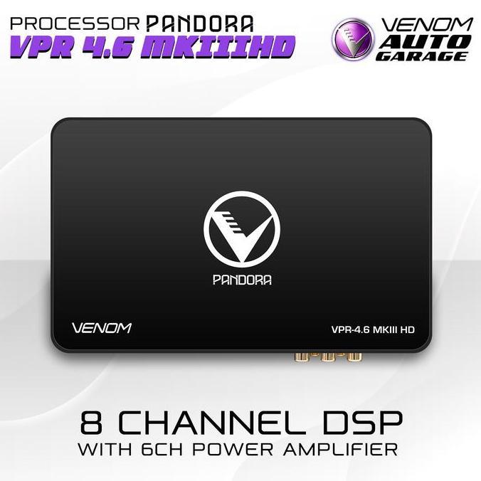 VENOM VPR 4.6 MKIII HD - Processor Audio Mobil 8 Channel DSP dengan Amplifier 6CH Power Built-in 6 C