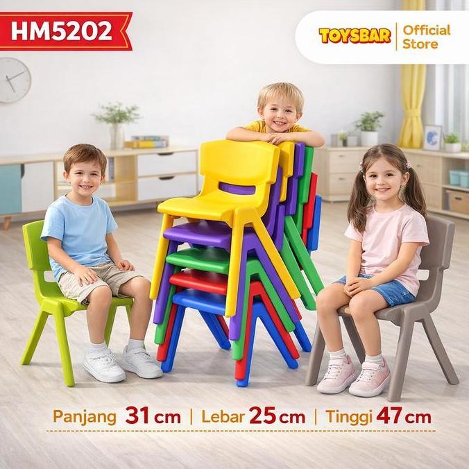3sahajagroup   - toysbar kursi belajar anak ergonomis molion hm-5202 material aman plastik hdpe teba