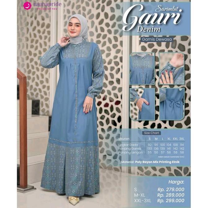 Sarimbit Gauri Denim By Raunapride Baju Lebaran Keluarga I Couplean Sarimbit Keluarga