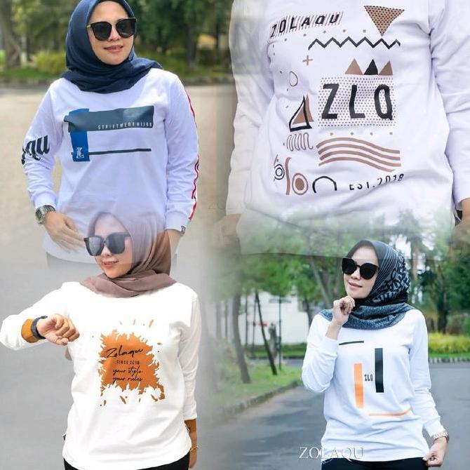 KAOS ZOLAQU TERBARU WARNA PUTIH KAOS AGUSTUSAN KAOS Santai Atasan Wanita