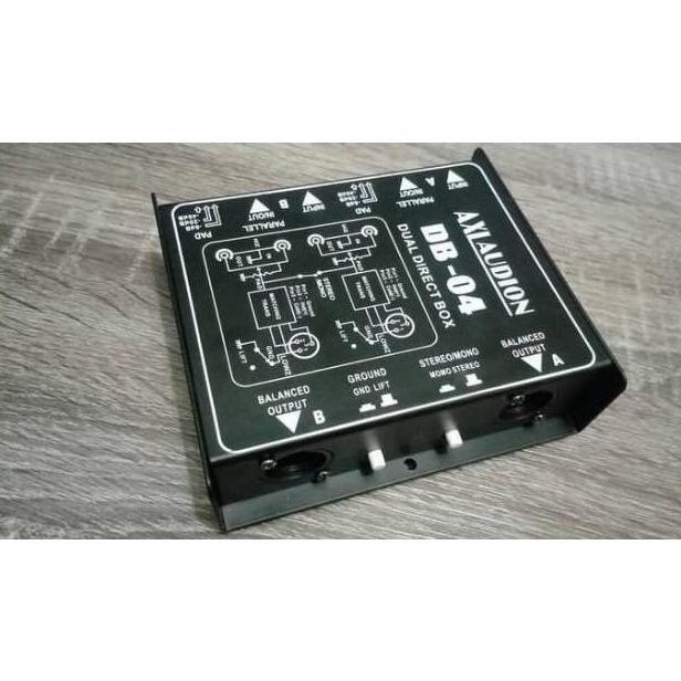 AXL AUDION Pasif Direct Box DB-04 - 2 Channel Amplifier Dual Direct Box Pasif untuk Kualitas Suara T
