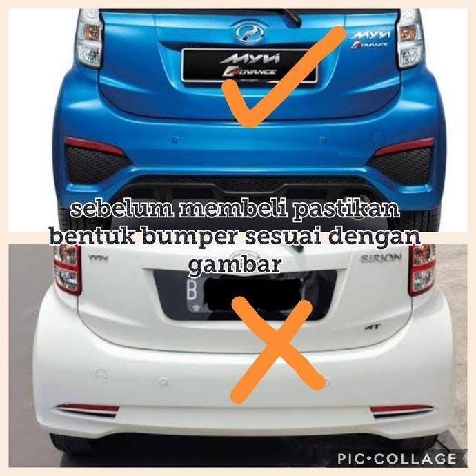 prasongko.jd- reflektor bumper belakang daihatsu sirion 2015-2017 lampu bumper blk Diskon