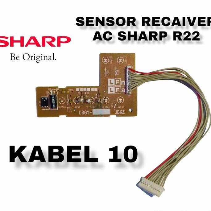 SENSOR RECAIVER DISPLAY AC SHARP FREON R22 INDIKATOR 3 LAMPU 10 KABEL HS27