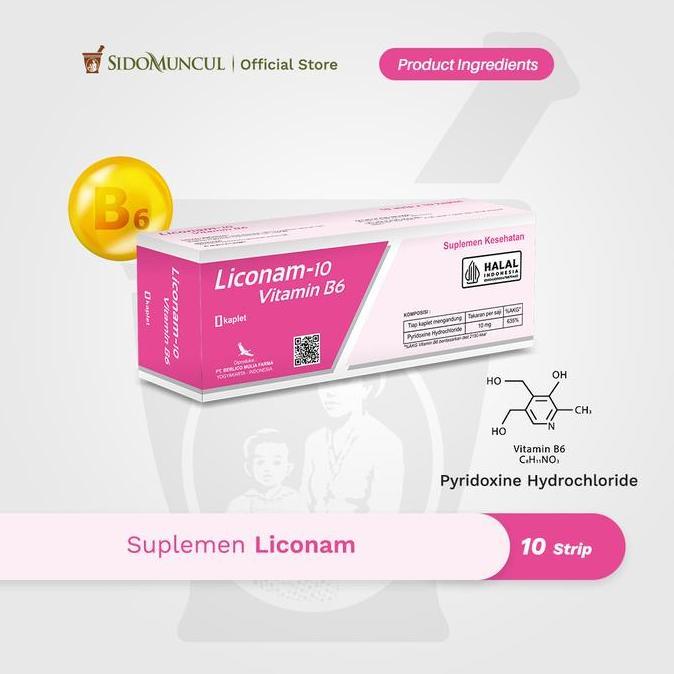 Higher- Liconam Vitamin B6 (10 Strip) Meringankan Mual Muntah Masa Kehamilan