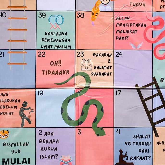 Aminahhasyim- Ular Tangga Jumbo Raksasa Mainan Edukasi Tema Islami Diskon