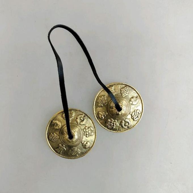 {{{{}}] tibet meditation tingsha cymball simbal diameter 6.5 cm bel keberuntungan meditasi yoga