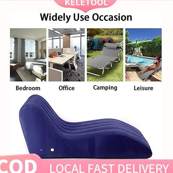 Agataforlads - Portable Inflatable Air Sofa Angin Dewasa Sofa S-Shaped Position Labor-Saving Sitting
