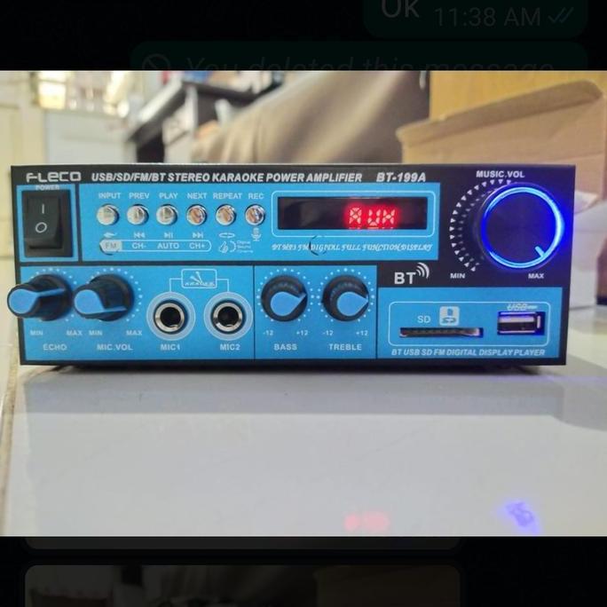 cvbelling / Amplifier Bluetooth Fleco BT-199A - Ampli Fleco 199A Amplifier Karaoke Diskon