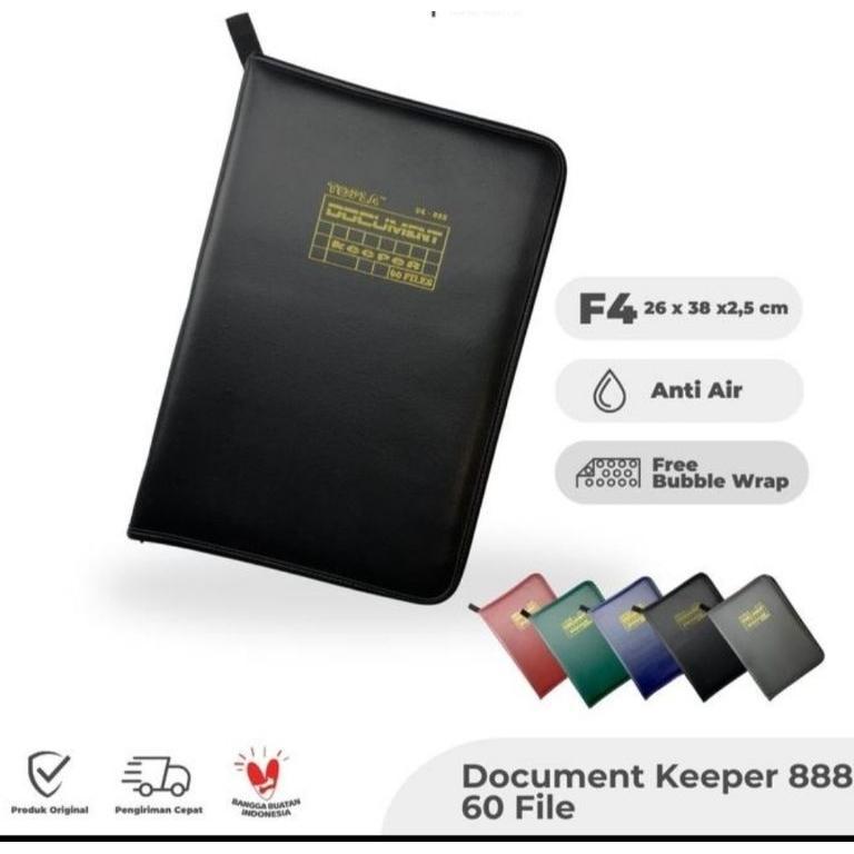 Topla Dokumen Keeper Folio Isi 60 File /  Map Ijazah Clear Holder