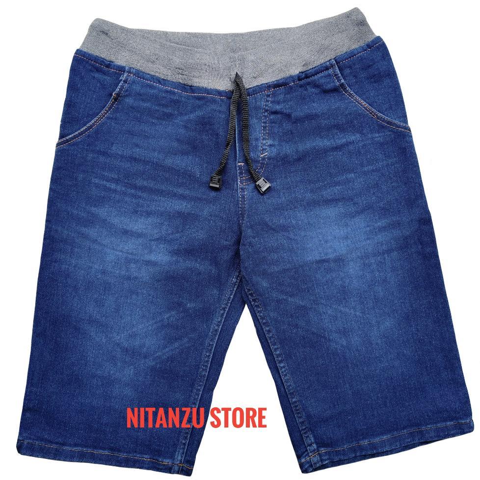 Celana Pendek Pria Jeans Rip Feil