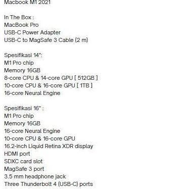 Com- Apple Macbook Pro 14 16 Inch M1 M2 Pro Max 2 23 16Gb 512Gb 1Tb