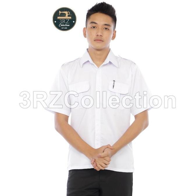 PROMO / Baju Seragam Putih Dinas PDH Pria Kemeja Putih Dinas PDH Atasan Putih Pria Kemeja Pdh Putih 