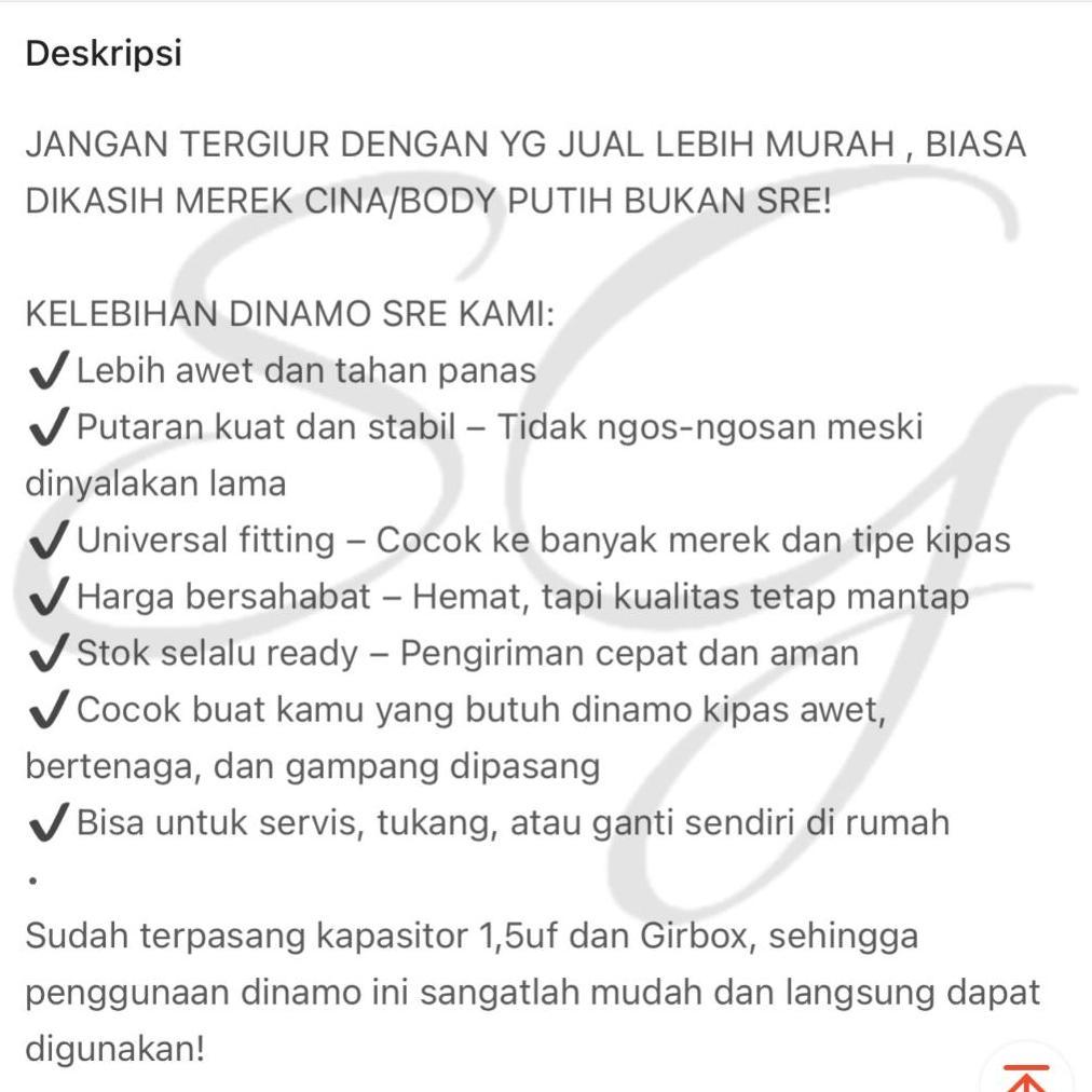 Best Sale Dinamo Kipas Angin Miyako Cosmos Gmc Sanex Dll / Motor Kipas Angin Miyako Cosmos Gmc Sanex