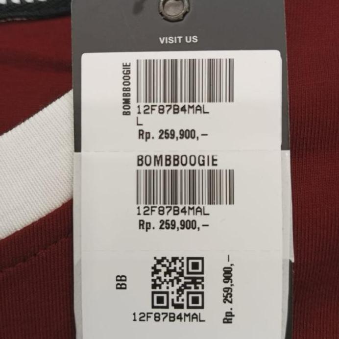Kaos merk BOMBBOOGIE original reguler merah