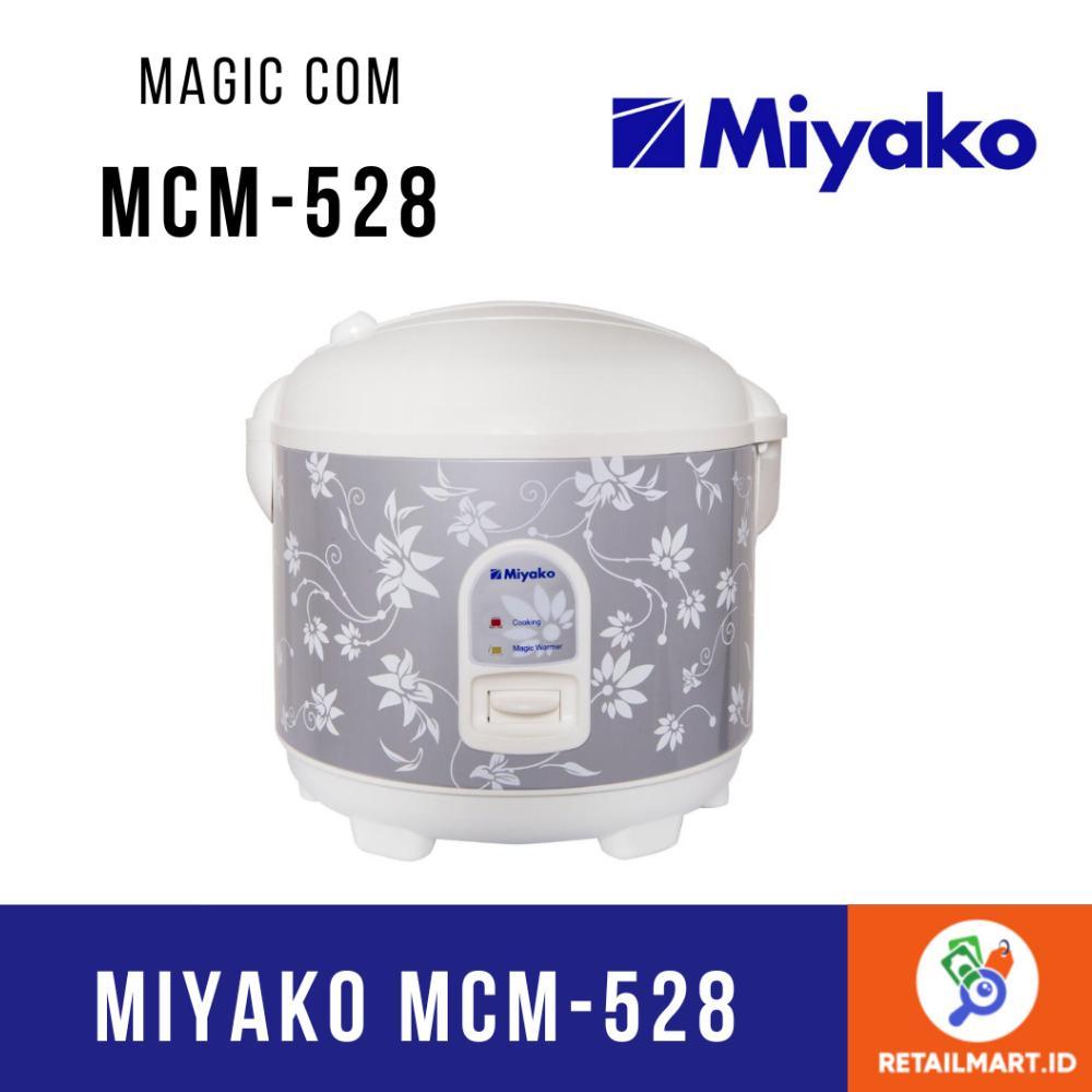 MIYAKO : MCM-528 RICE COOKER / MAGIC COM 1,8 LITER 3 IN 1 MCM 528 SILVER FLOWER