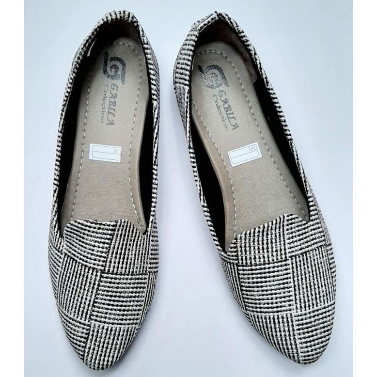 Diskon Sepatu Flat Lidah Motif Karung
