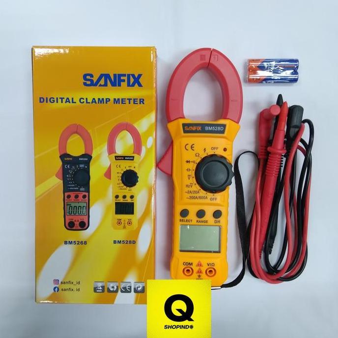Baru SANFIX BM528D/ BM 528D Digital Clamp Tang Ampere 600A,AC qshop17 dijamin