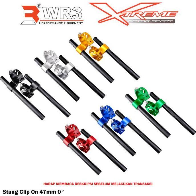 Stang Jepit / Clip On Underyoke WR3 47mm 0 R15 V3 V2 R15V3 R15V2 / R25 New 2018 terlaris